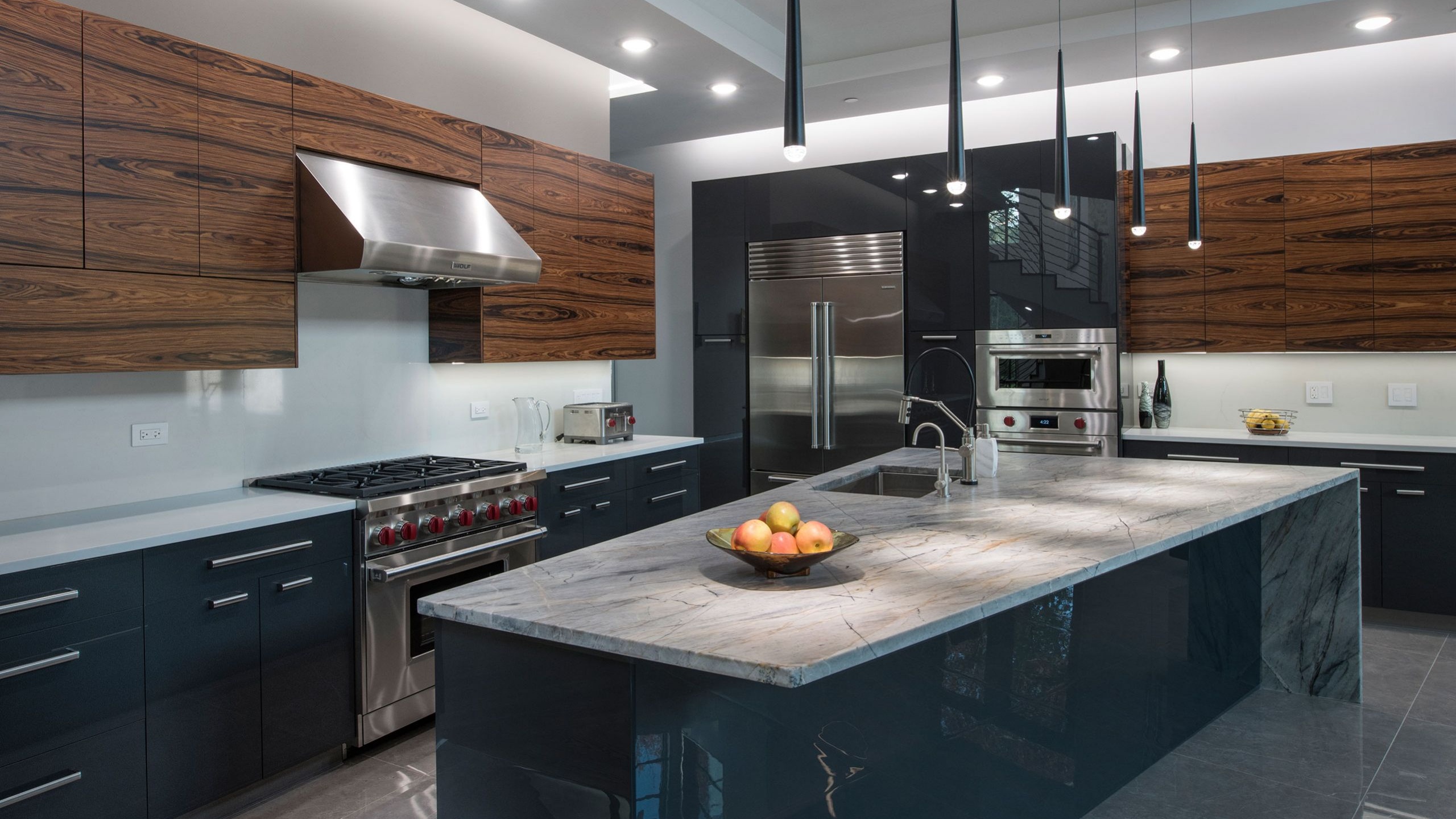 Modern kitchen interior with custom cabinetry