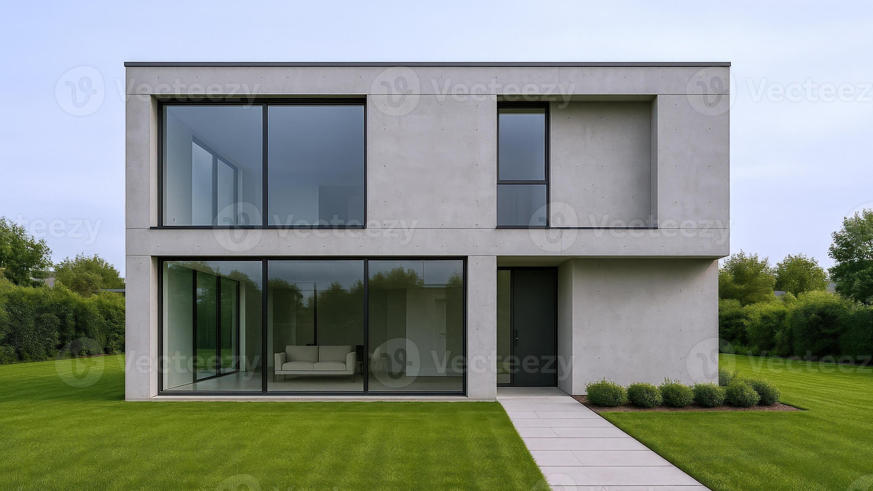 Modern residential building with contemporary architectural design